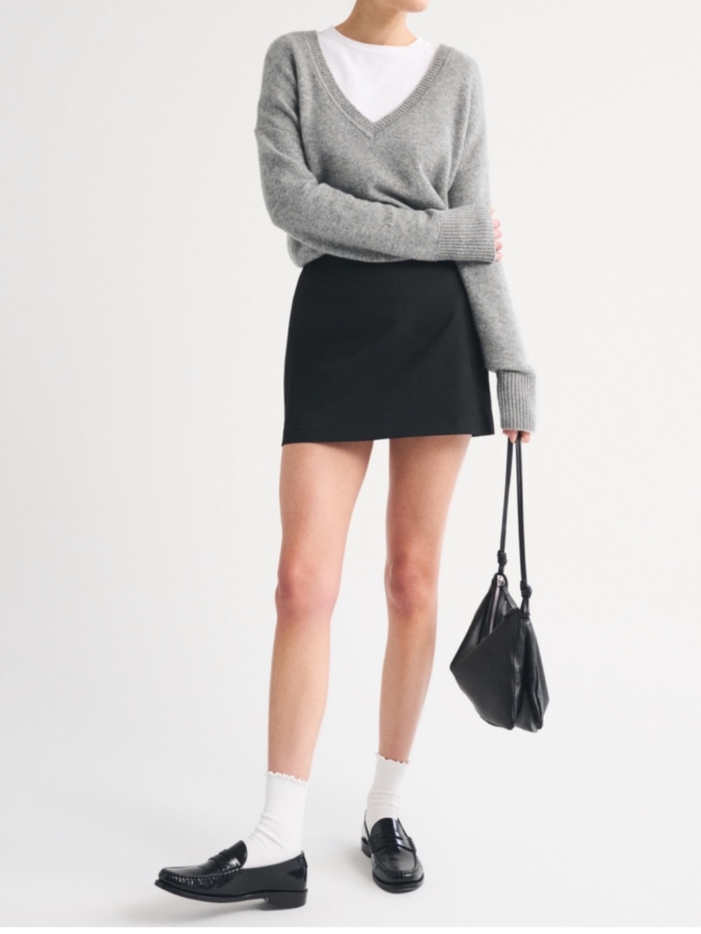 Abercrombie & Fitch Black Mini Skirt with Undershorts size small